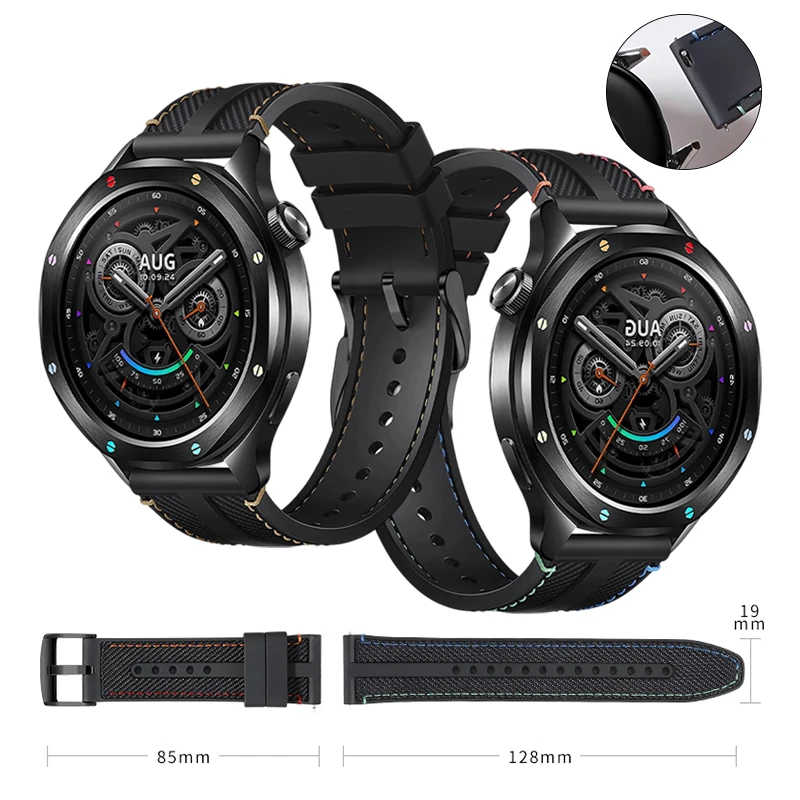 

Универсальный ремешок для часов из нейлона и FKM, 22 мм, совместимый с Xiaomi Watch S4, дышащий прочный ремешок для занятий спортом на открытом воздухе