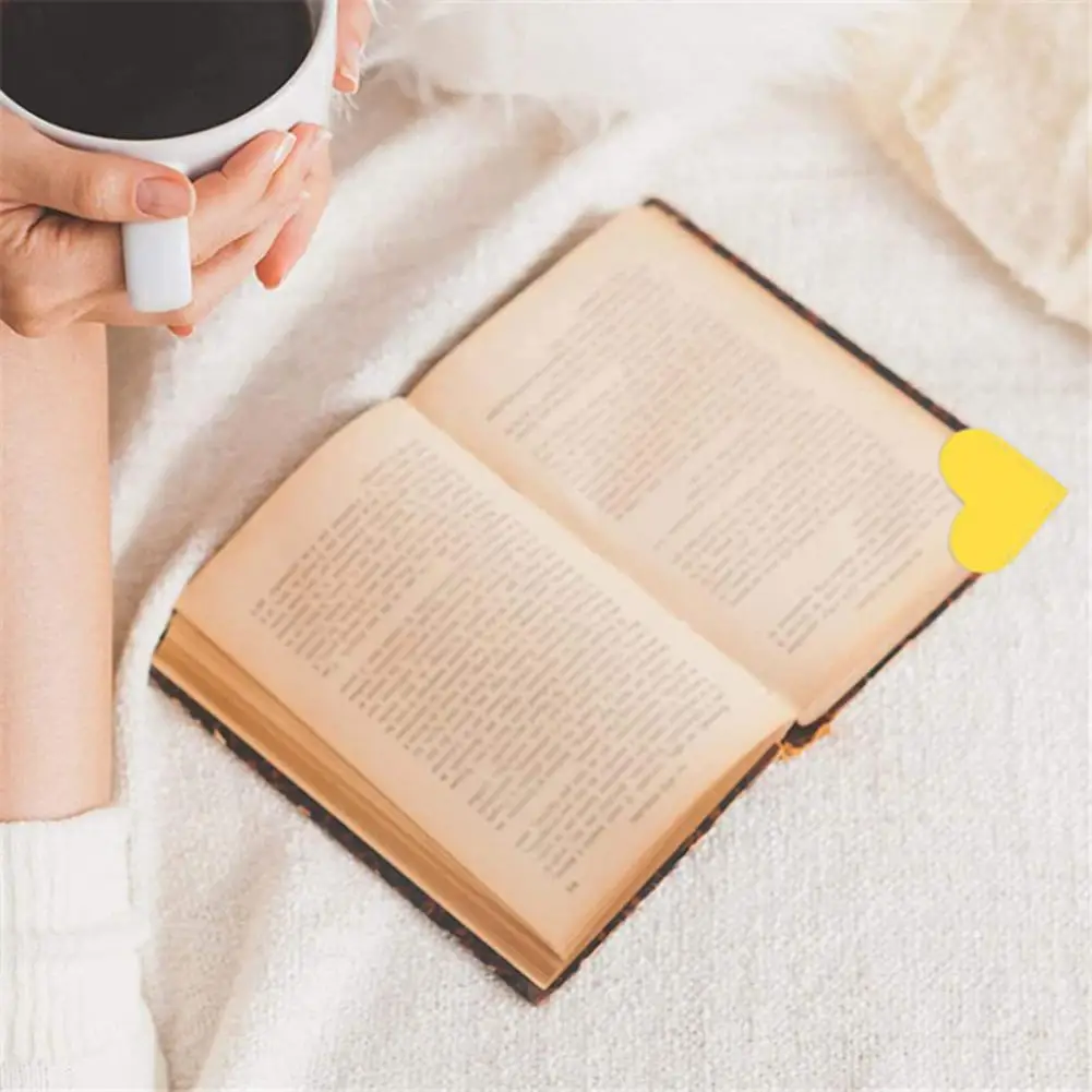 Закладки для скрапбукинга, винтажные закладки в форме сердца из искусственной кожи, закладки с тонкой текстурой, износостойкие декоративные уголки для книг