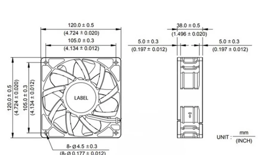 12 فولت كرة مزدوجة 120x120x38 مللي متر 120 مللي متر عنيفة ارتفاع حجم الهواء النمل S7 S9 الجناح بت مروحة التبريد
