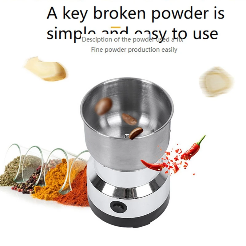 Electric Bean Grinder Dry Grinder Portable Coffee Bean Beater Multifunction Bean Grinder For Coffee Powder Machine EU Plug image 5