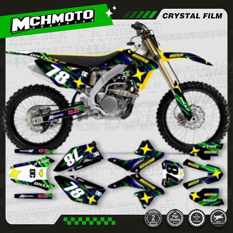 

MCHMFG For Suzuki RMZ250 RM-Z RMZ 250 2010 2011 2012 2013-2018 New Style Motorcycle Fairing Graphics Background Decals Sticker