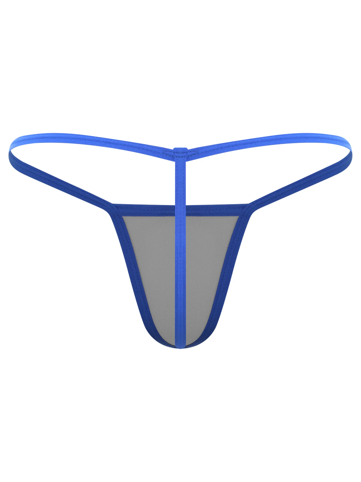 Women's Sexy Micro T-Back Thong Sheer Mesh Low Waist G-string Panties Mini Bikini Thong Briefs for Private Pool Parties Briefs