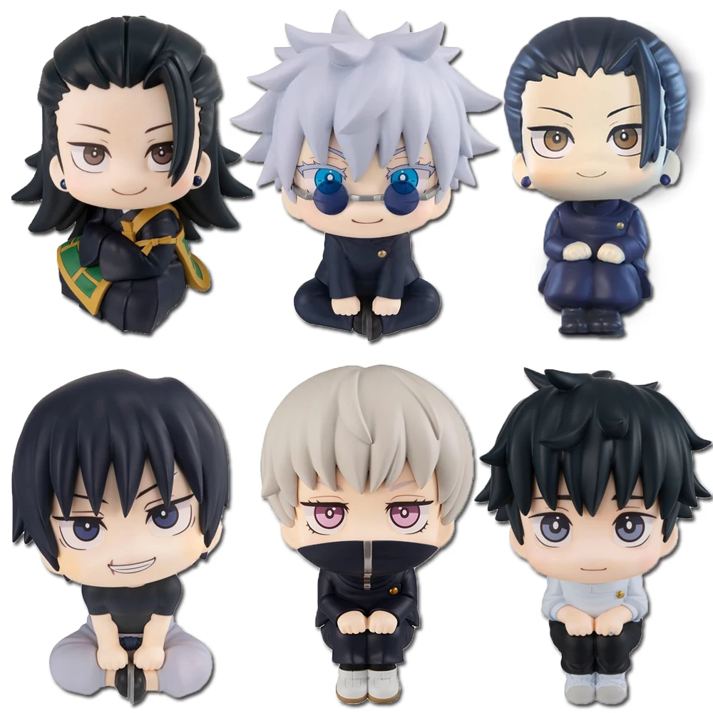 10cm Look up Anime Fushiguro Megumi Jujutsu Kaisen Figure Gojo Satoru Action Figure Q Version Doll Geto Suguru Statue Toy