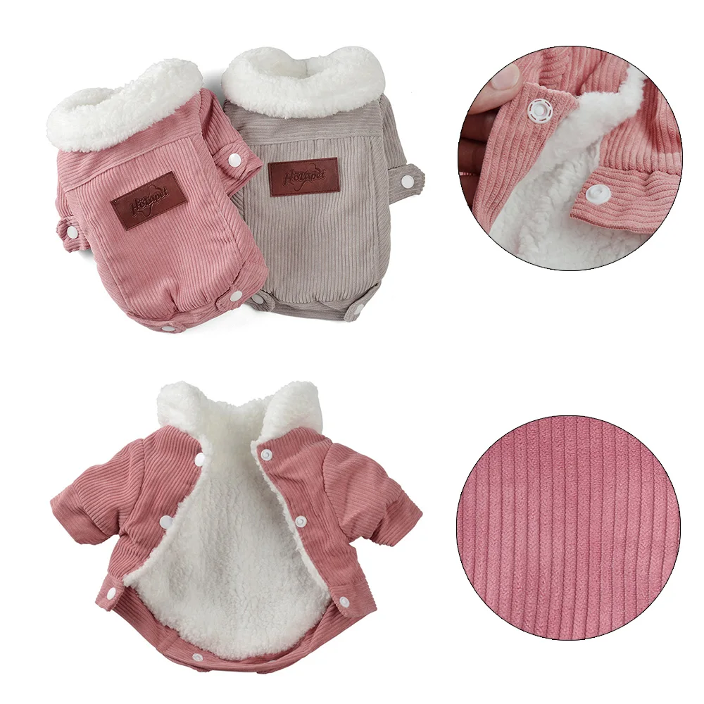 Automne hiver vêtements pour chiens de compagnie polaire veste chaude manteau confortable épaissir chiot vêtements pour petits chiens moyens chat Schnauzer carlin tenue