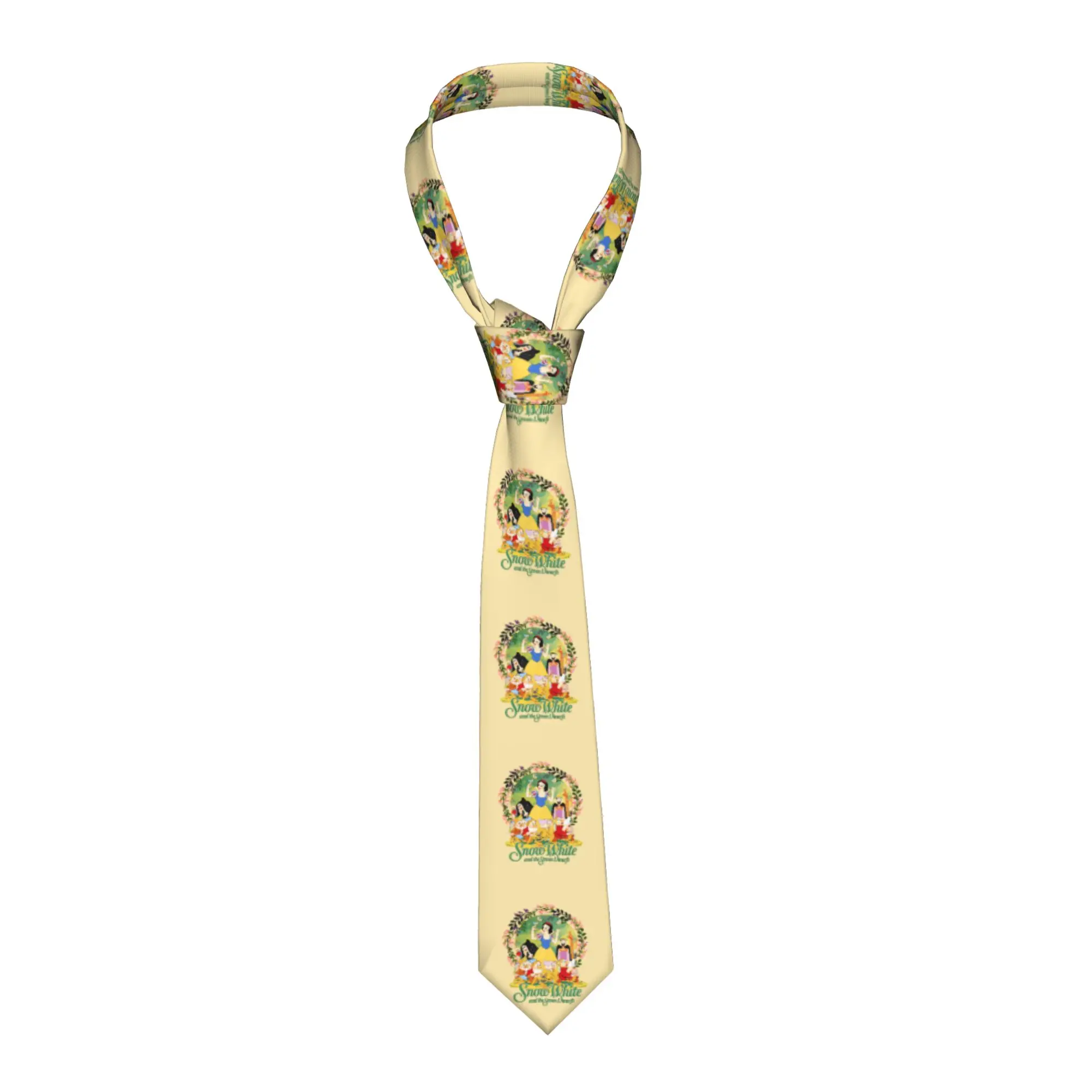 

Мужские классические шелковые галстуки с мультяшным принтом «Белоснежка и семь гномов» для свадьбы