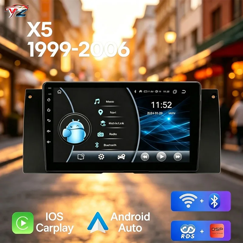 Android Car Stereo Multimedia For BMW X5 E39 E53 1999 - 2006  Navigation Autoradio Carplay Head Unit 4G DSP RDS 2Din
