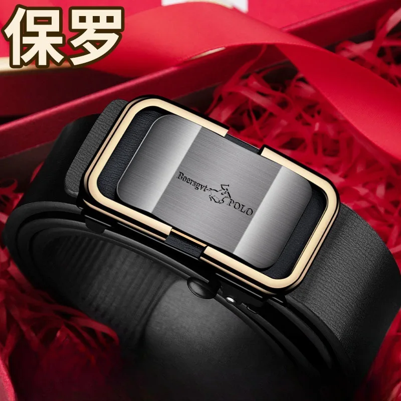 

2025 Premium Men's Leather Belt - Automatic Buckle Design | Business & Casual Waistband for Trendy Young & Middle-Aged Men