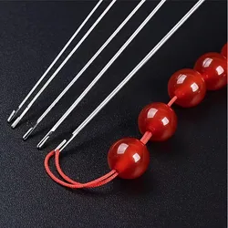 2 pc Stainless Steel Needle With Opening Side For Threading Beads AndStrings, DlY Beads Threading Tool  Jewelry Making