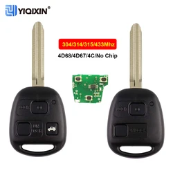 304/314/315/433Mhz Remote Car Key For Toyota Yaris Camry Corolla Avensis Carina Rav4 Prado Tarago Lexus ES RX 4C 4D67 4D68 Chip