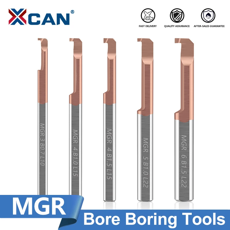 XCAN MGR Boring Cutter 1pc Small Bore Boring Tools Integral Carbide Internal Inner Hole Grooving Tools CNC Lathe Turning Tool