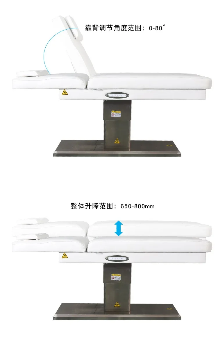 Cama de masaje eléctrica de lujo con soporte inoxidable