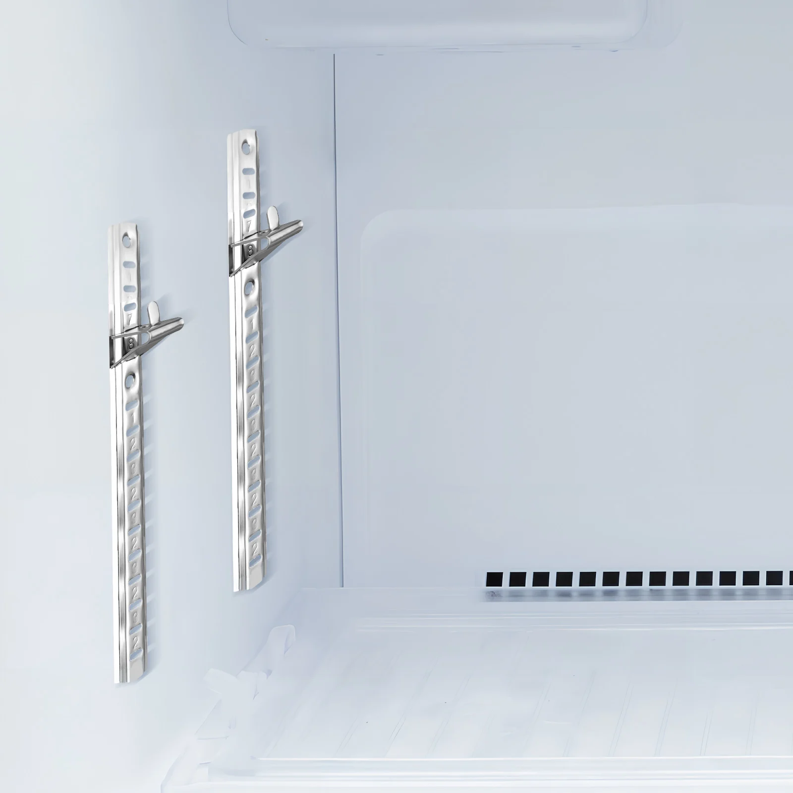 

16pcs 304 Stainless Steel Freezer Heavy Duty Metal Shelving Supports Compact Design Smooth Edges Refrigerator Cooler Shelf