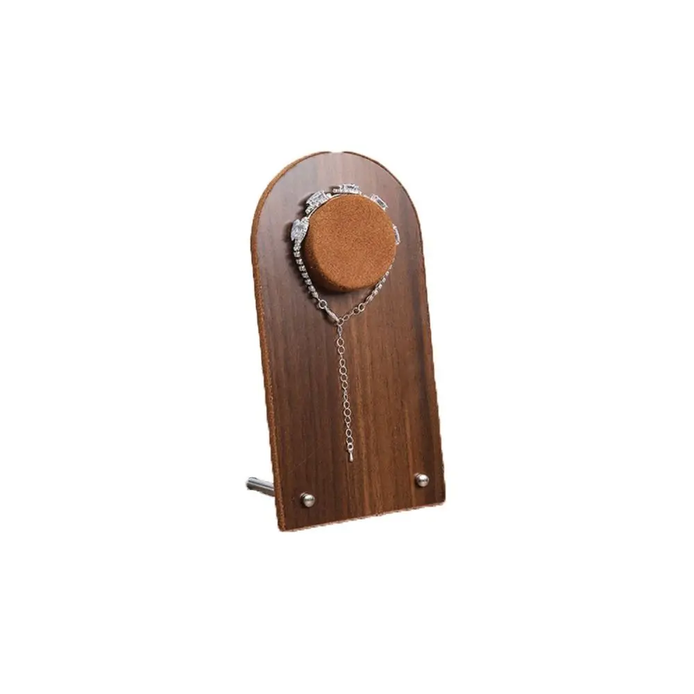 Simple Walnut Wood Bracelet Tray Necklace Storage Case Bracelet Display Rack Ornaments Organizer Jewelry Display Stand Gift
