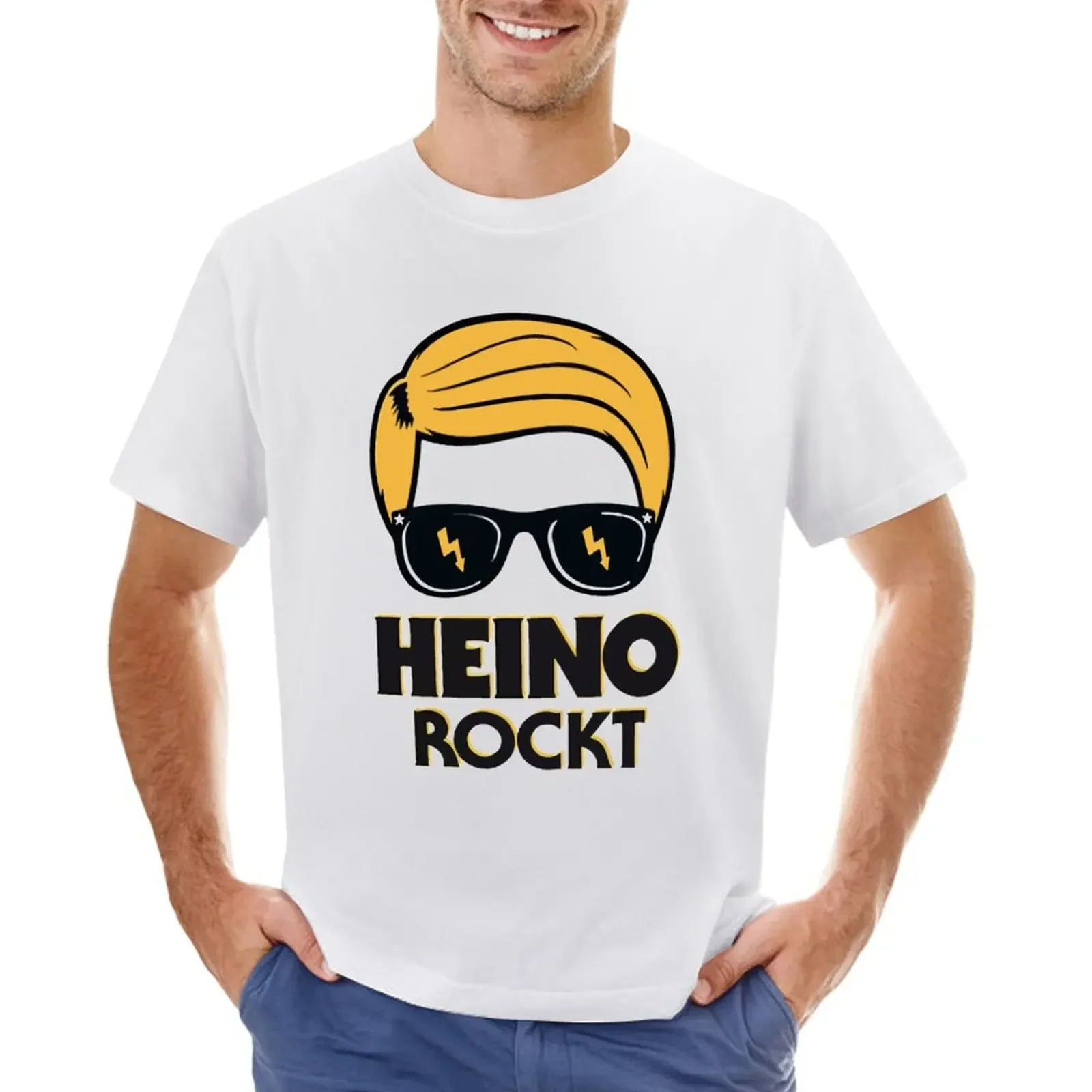 Heino T-shirt boys whites kawaii clothes plain mens big and tall t shirts