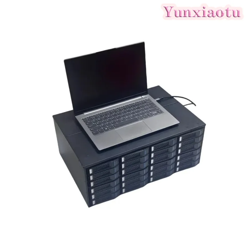 Raiden 3 4 USB4 interface M424 24 disk position 22G high speed metal storage expansion cabinet NAS built-in power supply