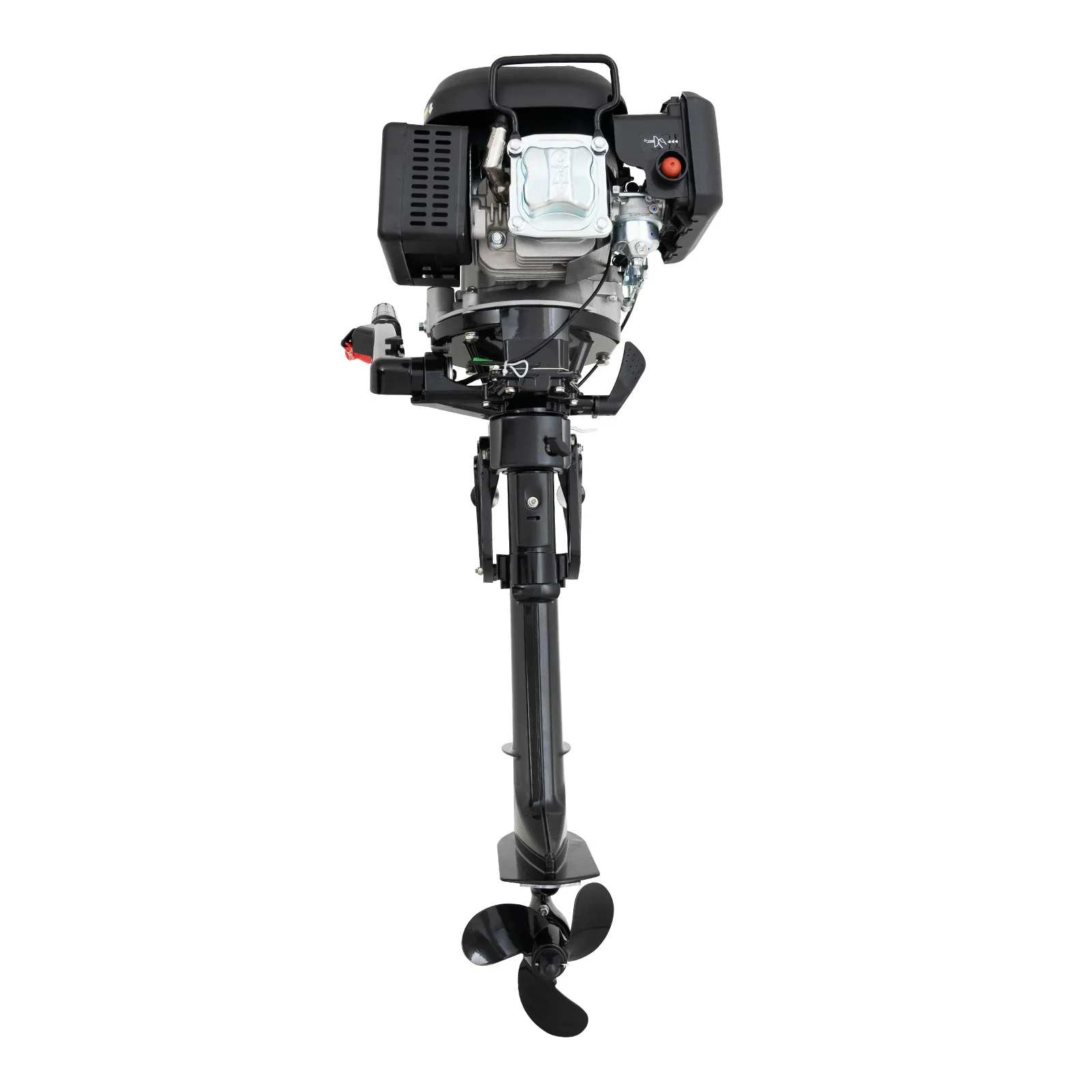 4-Stroke 6HP Short Shaft Outboard Motor, Heavy Duty Water Cooled CDI Ignition Fishing Boat Engine