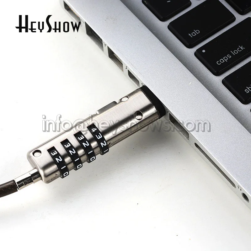 4-Digit Password Protected USB Port Laptop Security Lock Notebook Anti-Theft Combination Lock With Security Steel Lock Cable