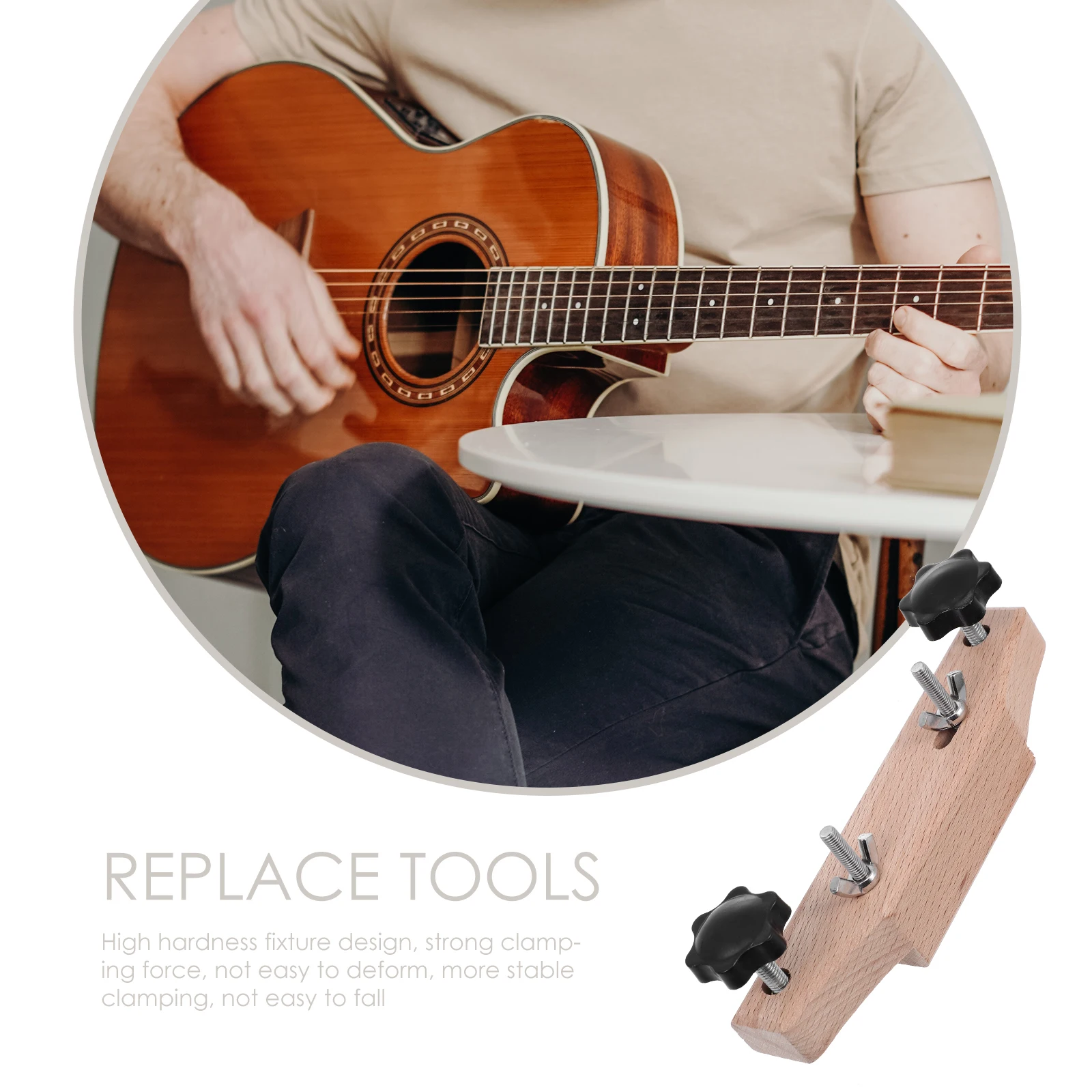 

Repair Tool Kit Installation Fixture for Maintenance Durable Luthier Equipment Guitar Bridge Repair Clamp Guitar Maintenance