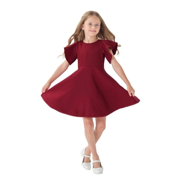 CORB Infants Girls Dress with Ruffle Sleeves Designing For Daily Wear And Celebration