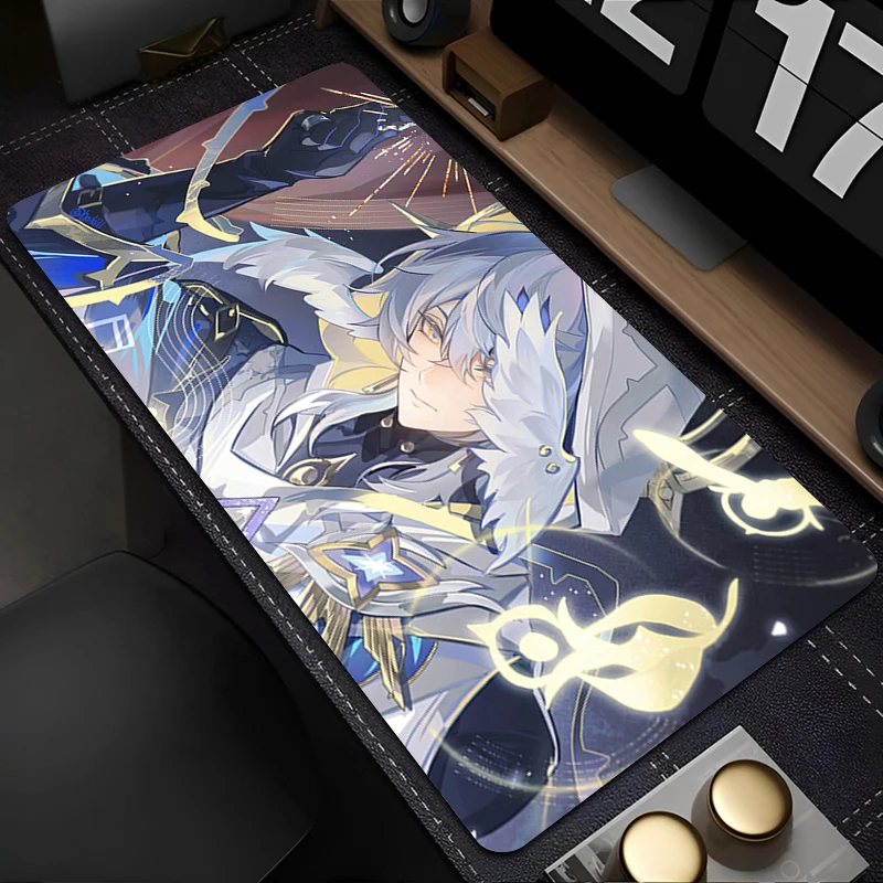 

Mousepad Laptop Office Cabinet Keyboard Pad PC Desk Mat Large Mouse Pad Non-slip Rubber H-honkai Star Rail Sunday Extended Pad