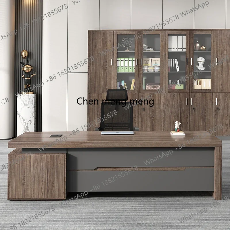 

zHDesigner Modern Boss Office Desk Chinese Luxury Standing Executive Cabinet Desks Work Conference Bureau Meuble Office Furnitur