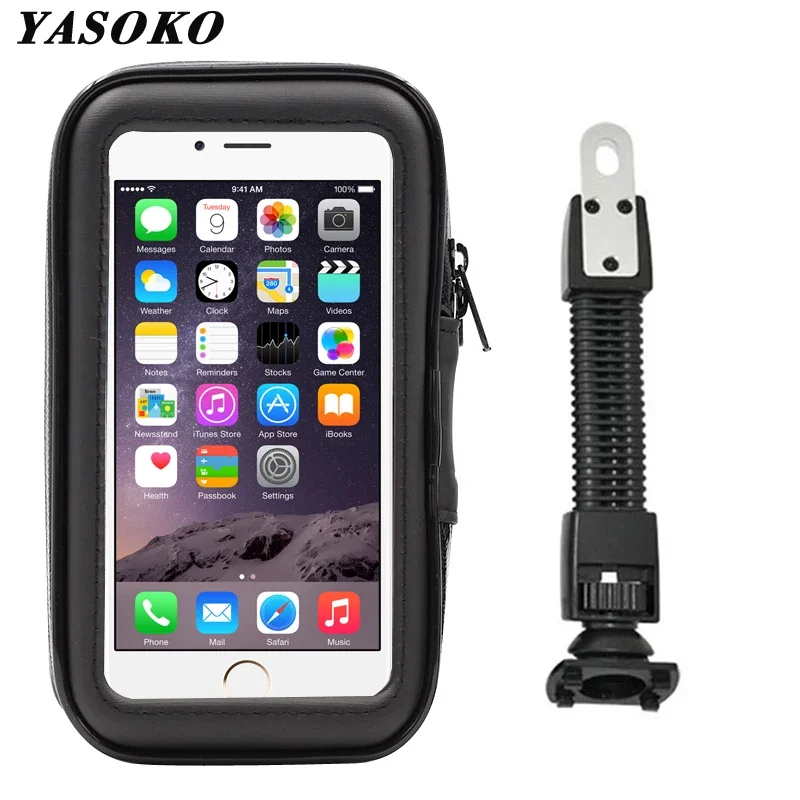 

Motorcycle Waterproof Phone Holder Stand 360 Rotatable Bike Scooter Handlebar Bag Cover Universal Waterproof Bag