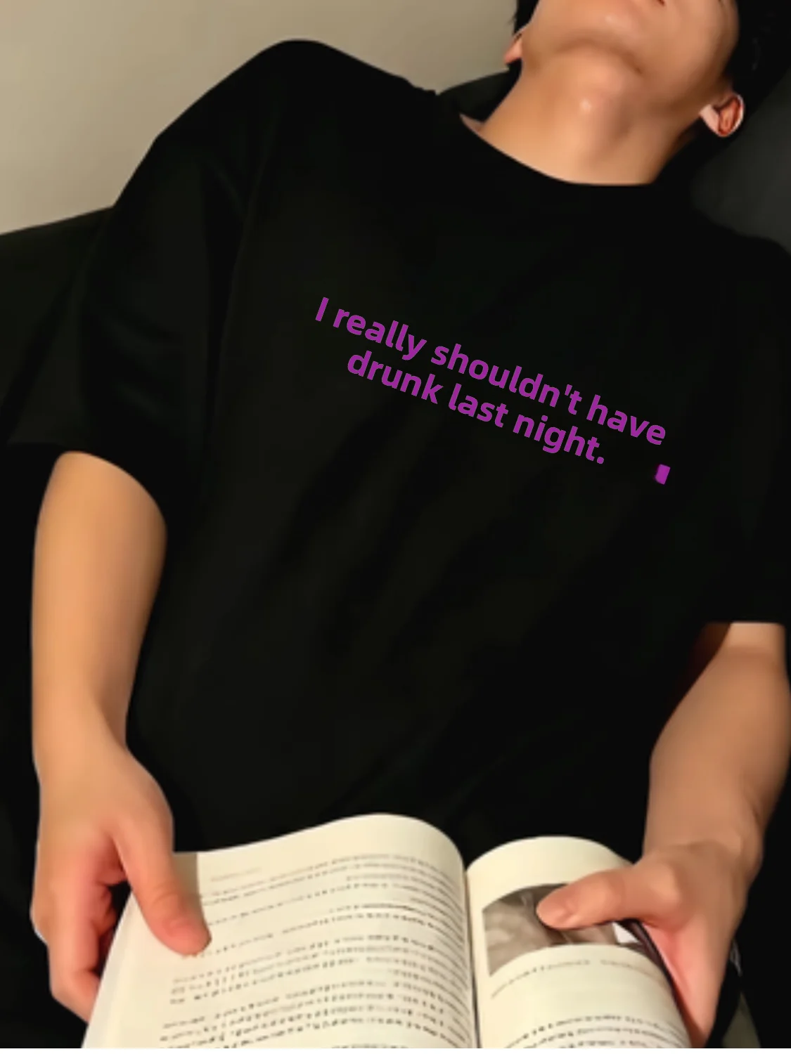 Comical Alcohol Refusal Cotton T-Shirt Short Sleeve Unisex Breathable Comfortable Standard Fit Summer Casual round Neck Tee