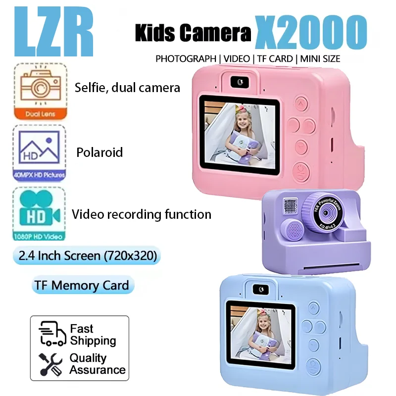 

Children's Mini DigitalCamera1080PDigitalCameraToyInstant PrintingChildren'sThermal PrintingCamera 32GBStorageCard PrintingPaper