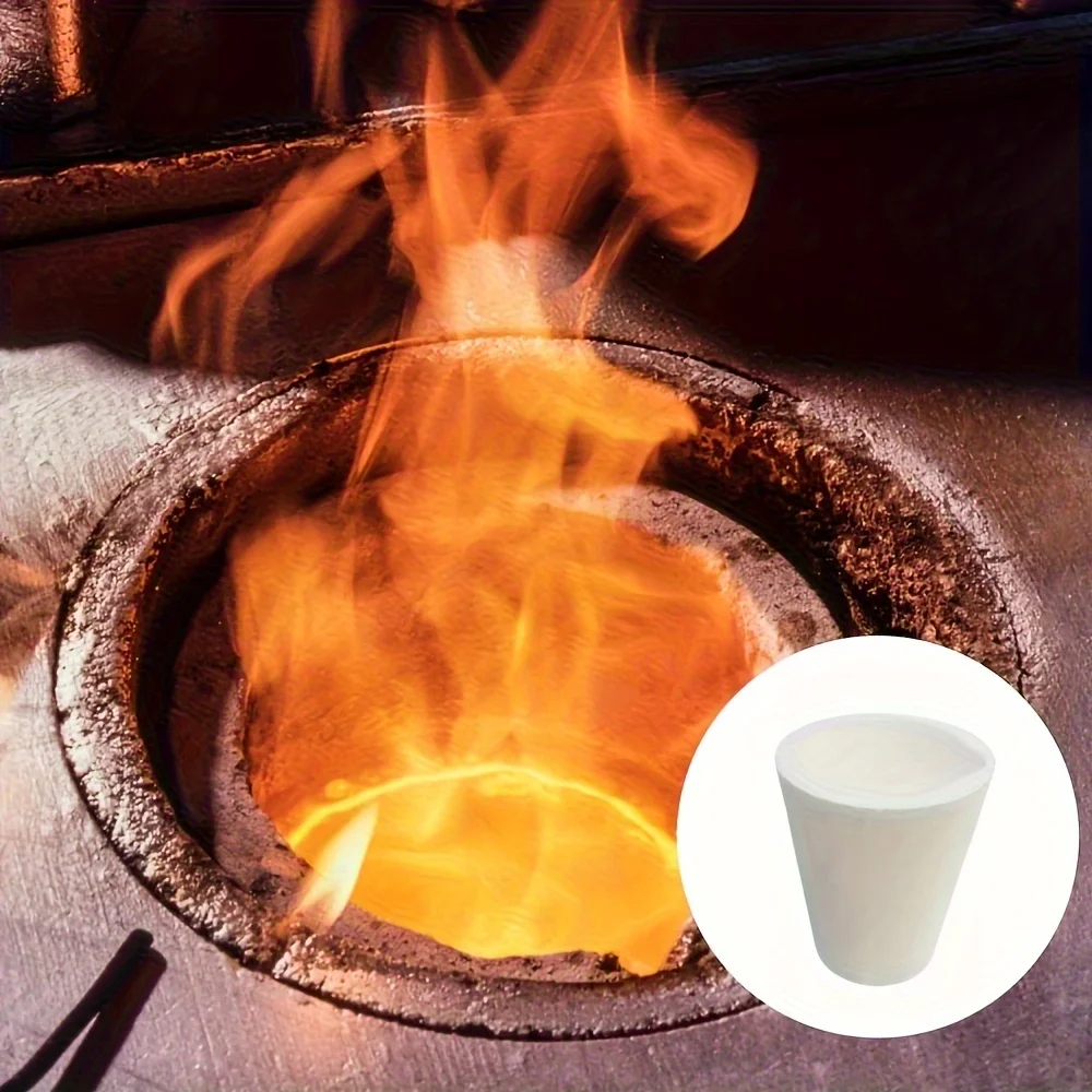 Quartz Melting Crucible Gold Platinum Cup High Temp Resistant Refractory Crucible for High Frequency Furnace Smelting