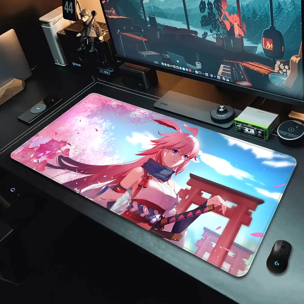 Spel Honkai Star Rail 3 Mousepad Hd Printing Computer Gamers Vergrendelen Rand Antislip Muismat Xx 90X40Cm Toetsenbord Pc Bureaublad