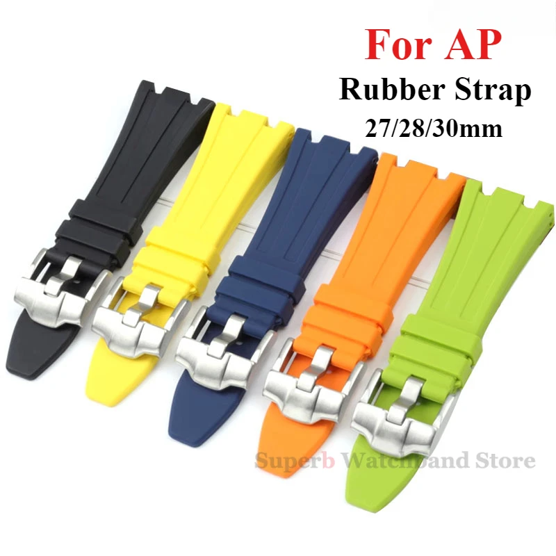 27mm 28mm 30mm Rubber Strap for Royal Oak Offshore Soft Silicone Watch Band Refit Women Men's Bracelet Watch Accessories