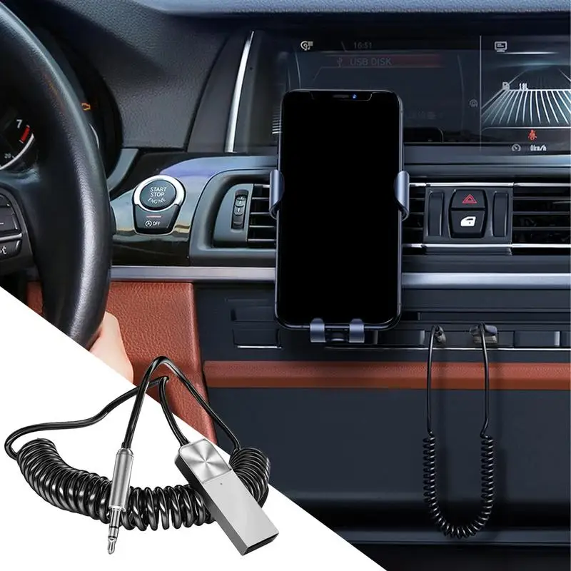 Car Radio Wireless Adapter Music Player Handsfree Calling Car Wireless Audio Receiver Plug And Play Hi-Fi Sound Wireless Radio