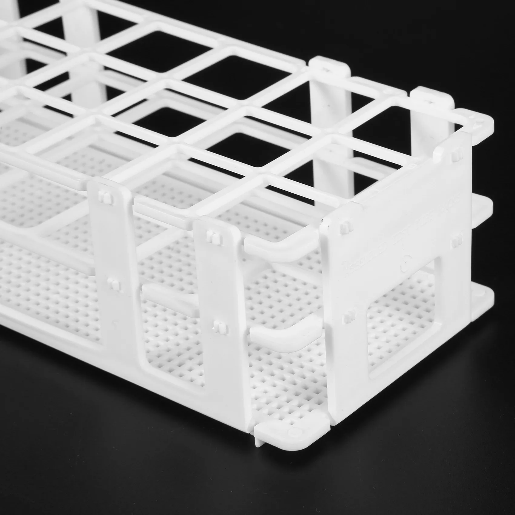 

6 Packs Plastic Test Tube Rack, 21 Holes Lab Test Tube Rack Holder For 30Mm Test Tubes, White, Detachable (21 Holes)