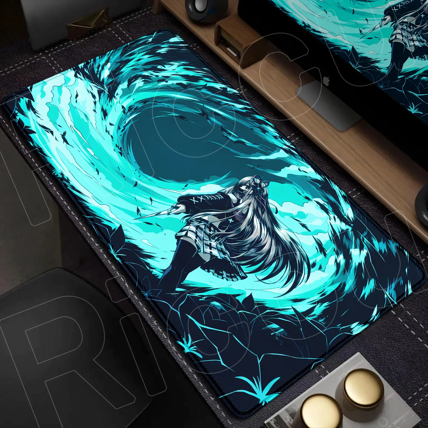 

HD Printing XXL Mouse Pad Anime darkness Girl Gamer 90x40cm Mousepad Laptop Computer Keyboard Accessories Rug Extended Desk Mat