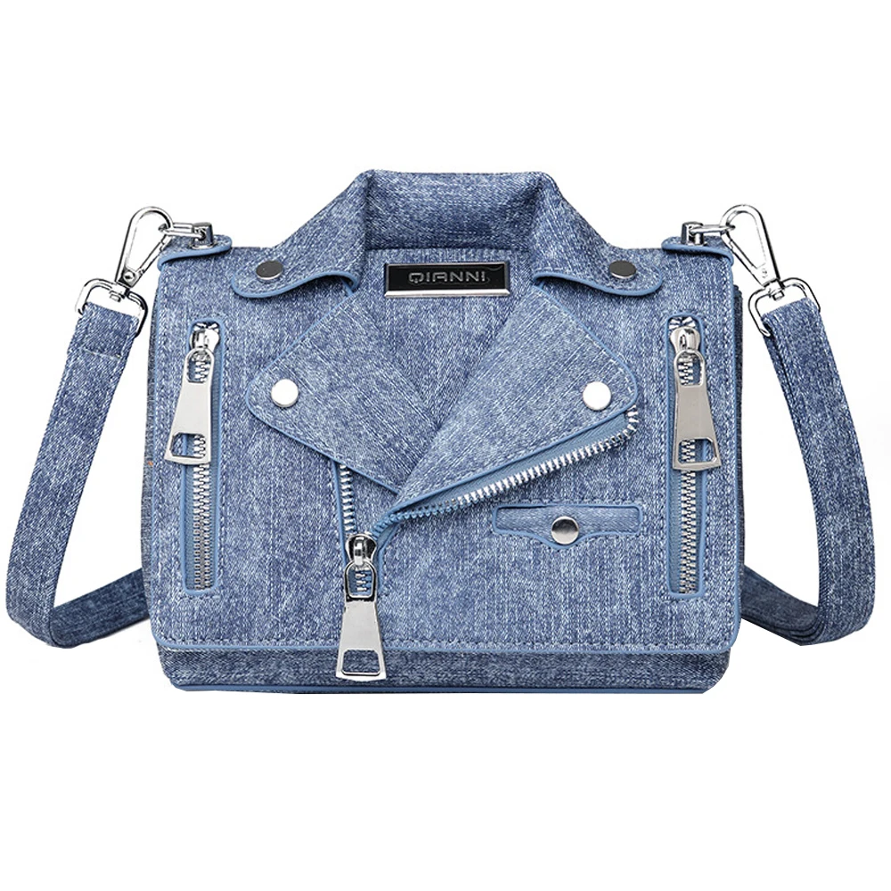 

Summer Korean Version Rivet Jacket Design Ladies Shoulder Bags Fashion Simple Elegant Style Practical Women Cowboy Crossbody Bag