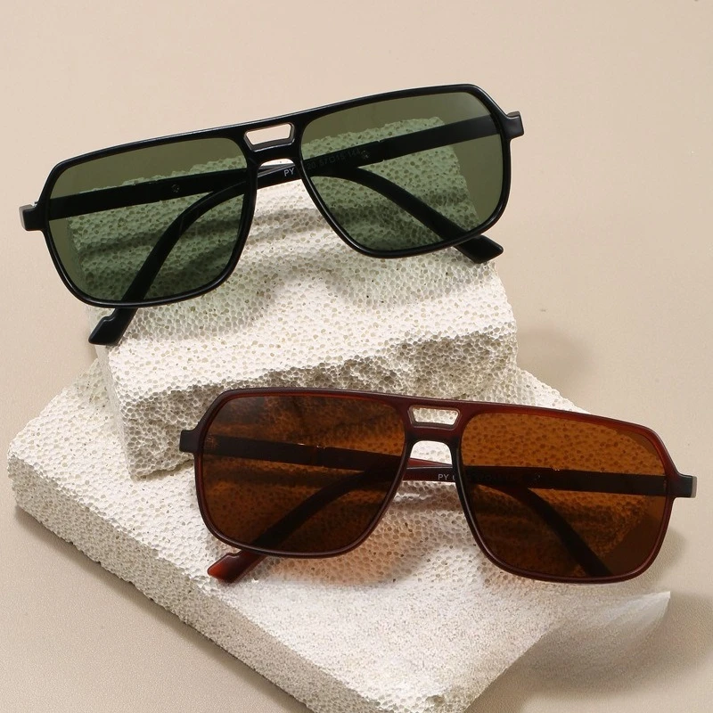 

​​2025 Pilot Square Sunglasses, Polarized UV400 Oversized Aviator Unisex Vintage Y2K Driving, Viral Fashion​​
