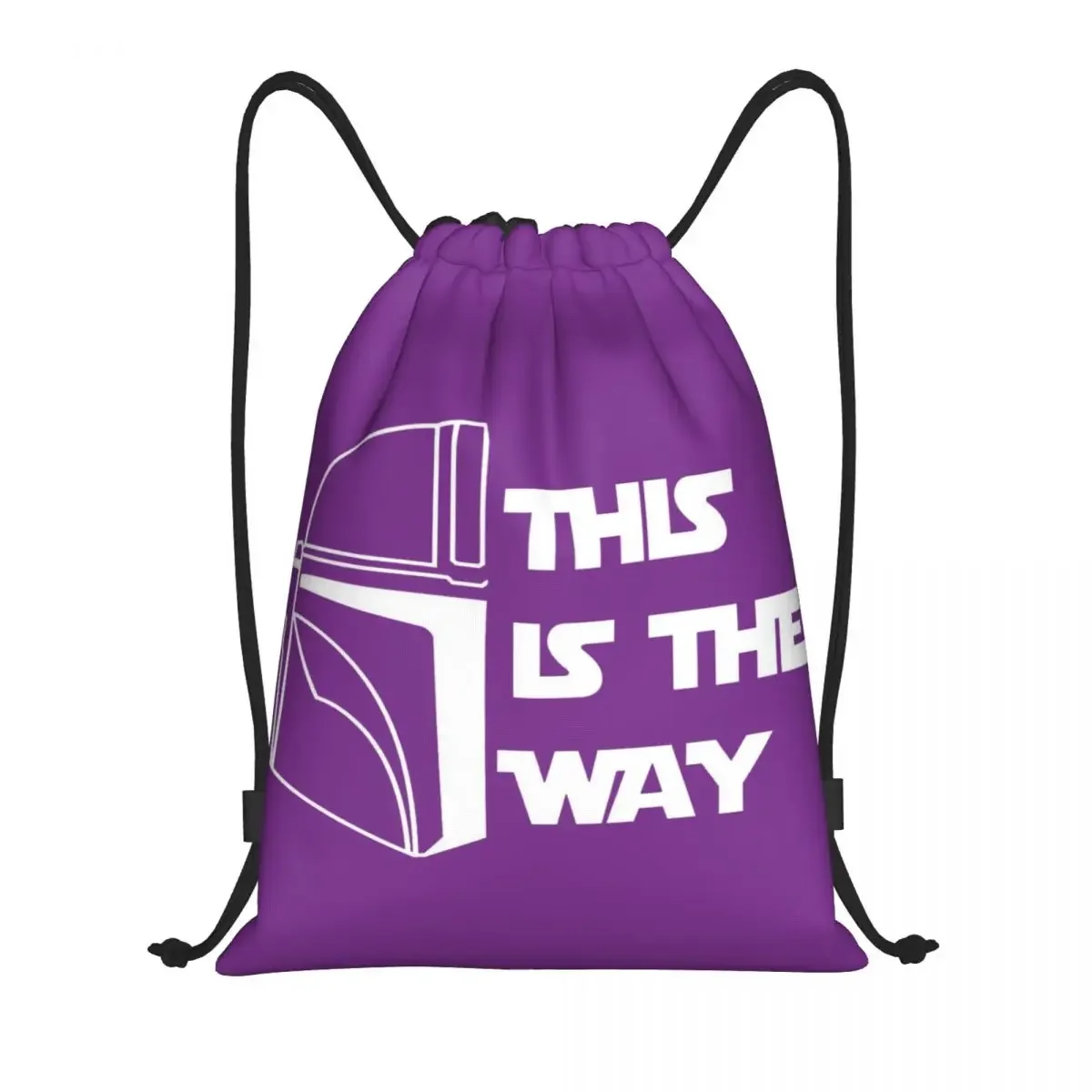 

TV Show Film Drawstring Backpack Women Men Gym Sport Sackpack Portable This Is The Way Training Bag Sack