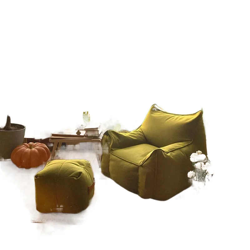 

Little devil lazy sofa bean bag can lie down sleeping bedroom balcony Internet celebrity single sofa sofa graffiti leather dance