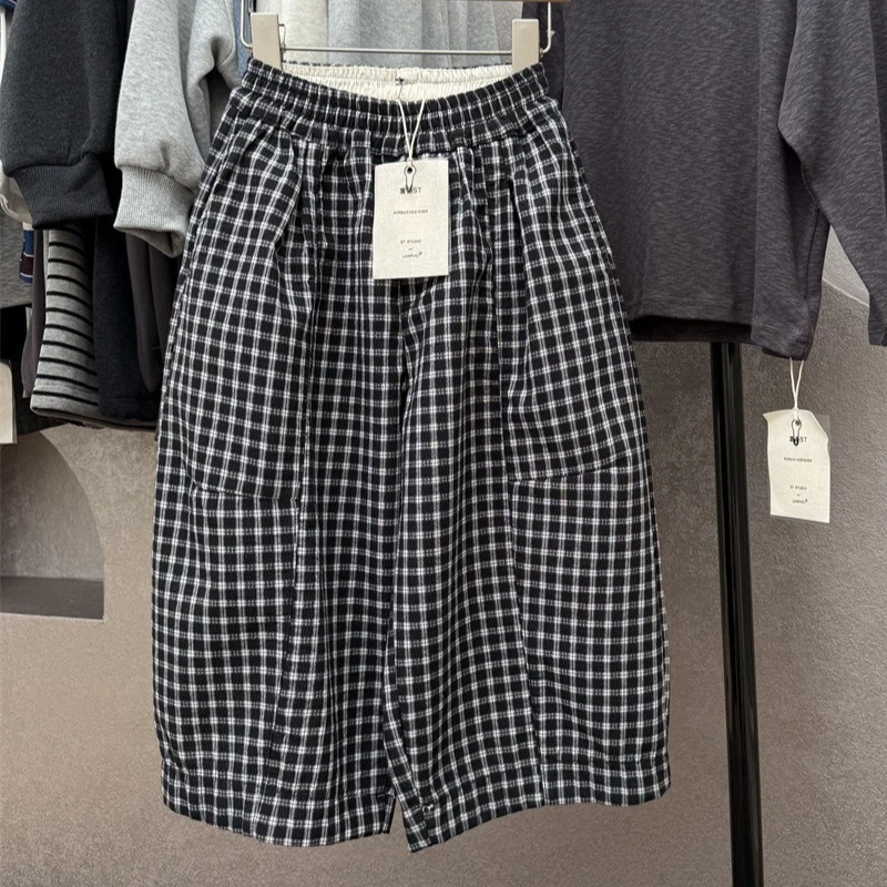Boys' Pants 2026 Spring and Autumn New Children's Wear Korean Style Boys and Girls Loose Splicing Lattice Casual Straight Pants