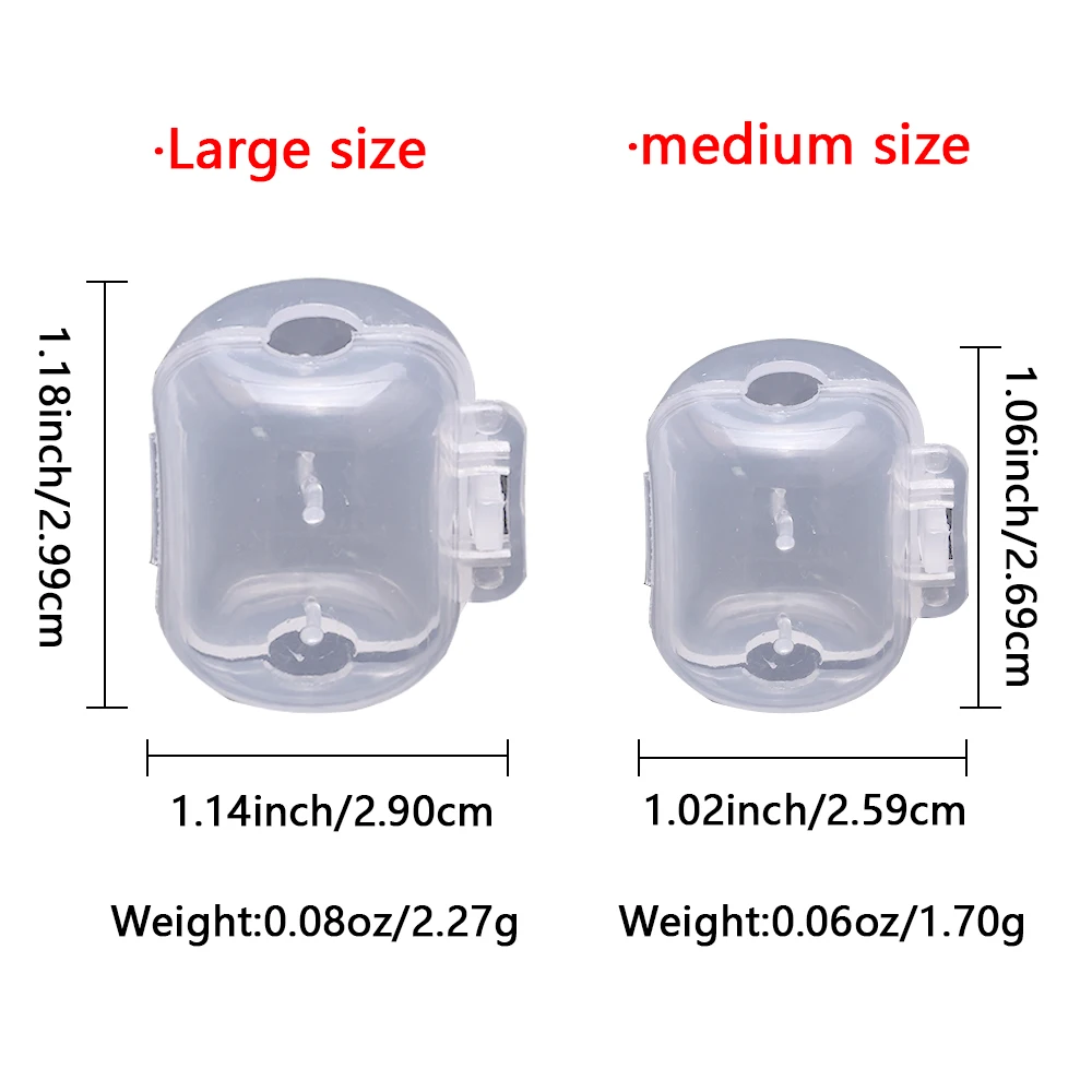 30 قطعة من أصداف الحبار الواقية، وأكمام عازلة لخطاف السمك المتوسطة والكبيرة، وأكمام واقية من الروبيان الخشبي #3