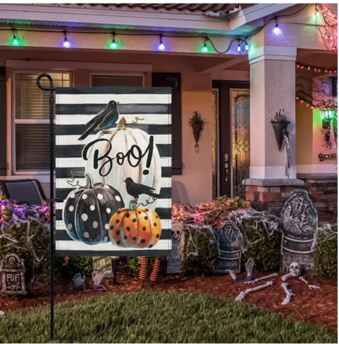 Halloween Garden Flag Vertical Double Sided, 12X18