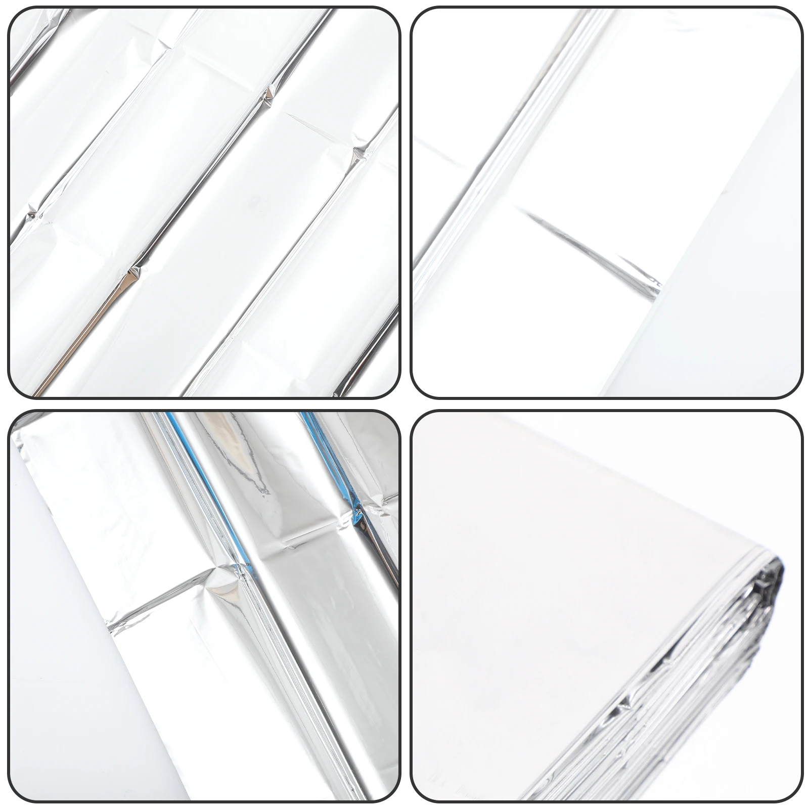 2 قطعة 210X130 سنتيمتر فيلم البوليستر المغطاة احباط بقاء بطانية طوي الحرارة عاكس الطوارئ بطانية تدفئة للتخييم في الهواء الطلق #4