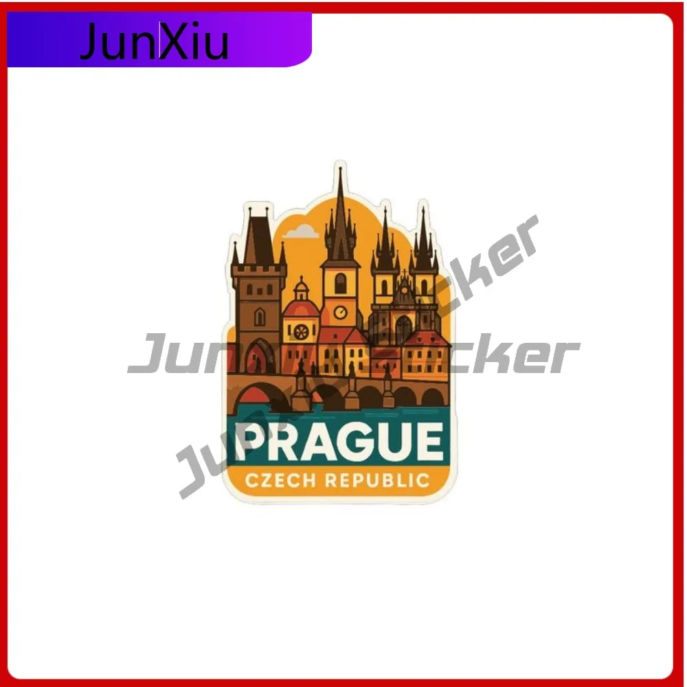 

Prague Czech Republic Vacation Sticker Exterior Vinyl Die-cut Decal City Skyline Landmark Design Custom Van Suv Bodywork Motocro