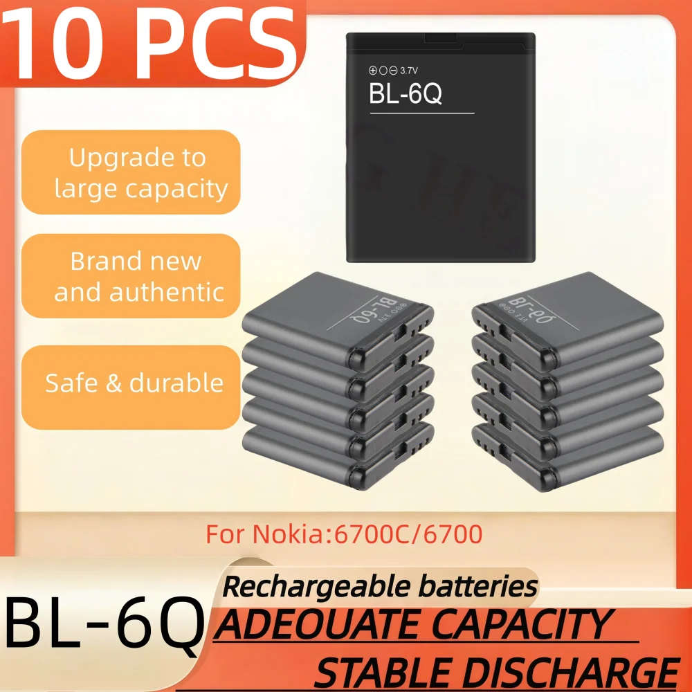 3.7V 970mAh Battery BL-6Q Rechargeable Battery Suitable for Nokia 6700C/6700 Mobile Phone Battery