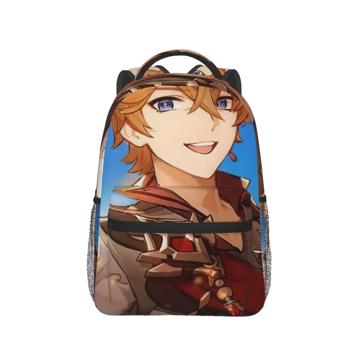 어린이용 원신 임팩트 백팩, 대용량 책가방, 학생 학교 가방, 만화 어린이 배낭, 숄더백