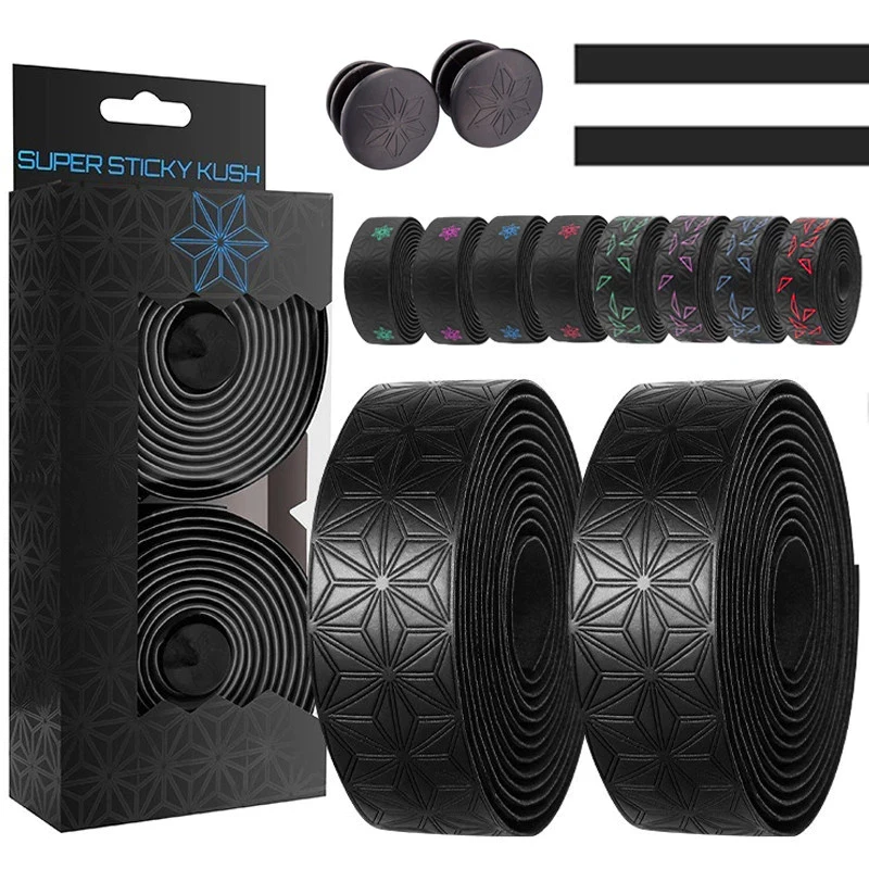 

Chrysanthemum PU+EVA Bike Handlebar Tape, Anti-Slip Cushion Sweat-Wicking Wrap for Road/Fixed Gear Cycling Durable & Comfortable