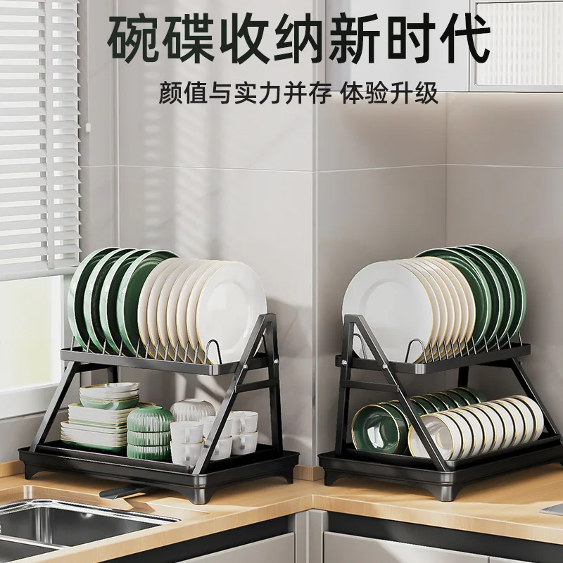 Egouttoir-de-cuisine-transfrontalier-en-forme-de-a-noir-stockage-de-vaisselle-egouttoir-pour-bol-de-cuisine-domestique-nouveaute-2024