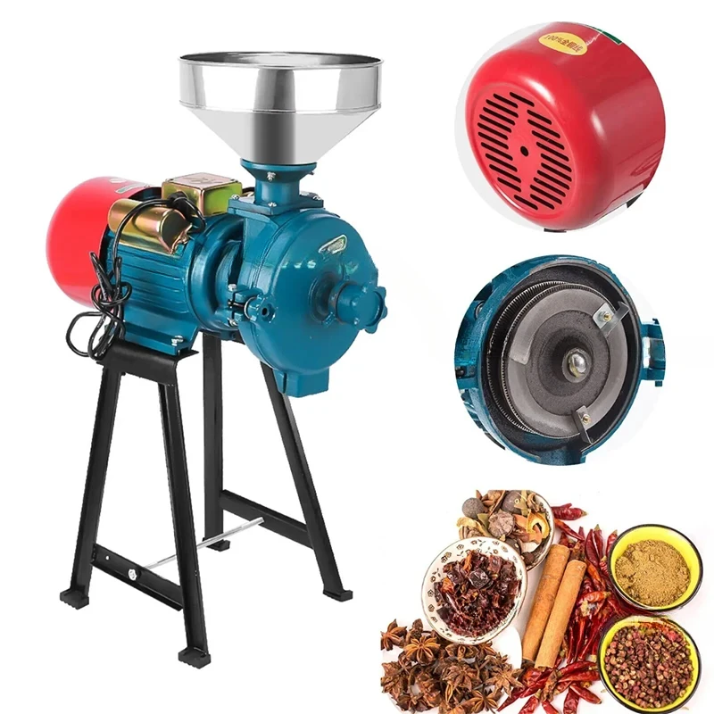 Electric GrainMill Grinder Commercial Grind Machine for Dry Grain Soybean Corn Spice Herb Coffee Crusher Pulverizer110V/220V