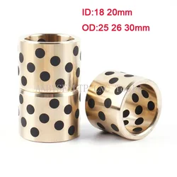 1Pcs ID 18/20mm*OD24/25/26/30mm Wear-resisting Brass Bearing Bushing Oil Self-lubricating Copper Sleeve Bearing