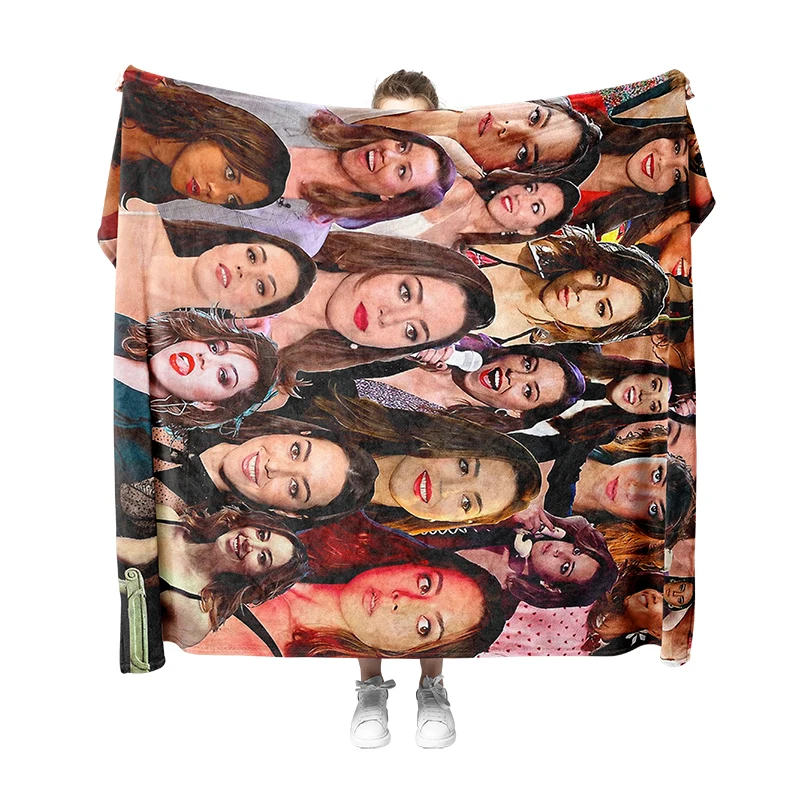 

Aertemisi Aubrey Plaza Photo Collage Pet Blanket for Small Medium Large Dog Cat Puppy Kitten Couch Sofa Bed